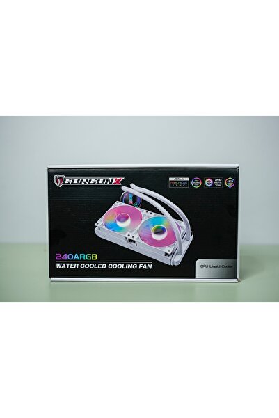 GORGONX Euryale 240 Argb White Liquid Cooling - Dual Fan - Mirror Pump - Quiet