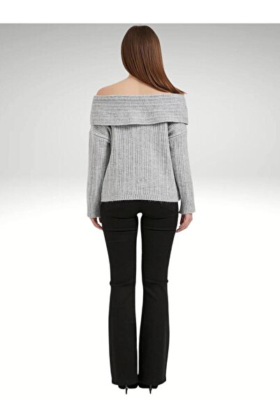 AlanTeks Degaje Madonna Collar Comfortable Fit Women's Knitwear Sweater