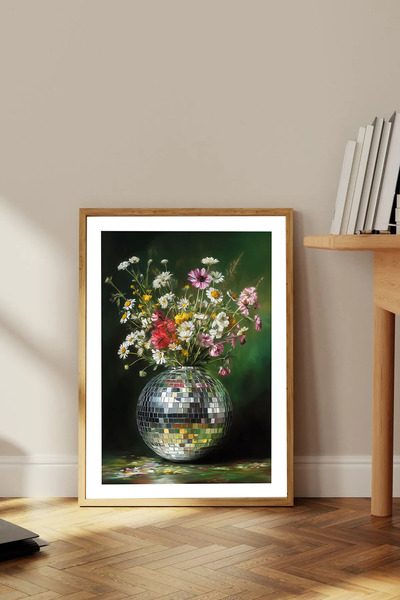 Dekorsiahome Tek Parça Ahşap Çerçeveli Oturma Odası Salon Mutfak Tablosu TK1794