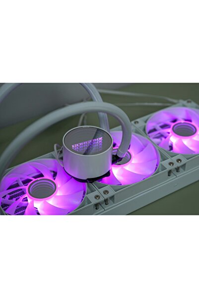 GORGONX Medusa 360 Argb White Liquid Cooling - Triple Fan - Premium Pump - Quiet