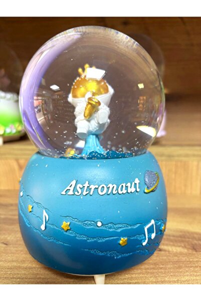 GNR Renkli Led Işıklı Müzikli ve Hareketli Astronotlu Kar Küresi