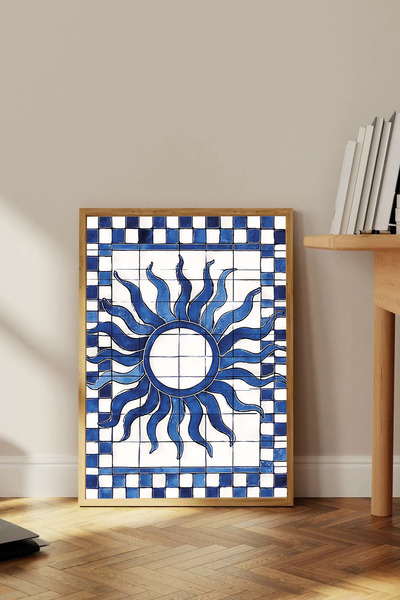 Dekorsiahome Tek Parça Ahşap Çerçeveli Oturma Odası Salon Mutfak Tablosu TK1765