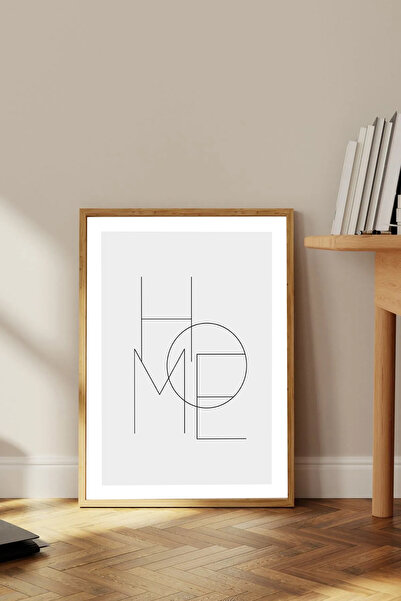 Dekorsiahome Tek Parça Ahşap Çerçeveli Oturma Odası Salon Mutfak Tablosu TK1747