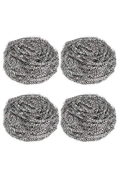 LYOBEST Set de 4 bureți abrazivi spiralați din oțel inoxidabil 30g, bureți ab...