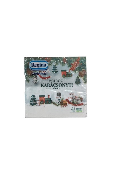 Sofidel Table Napkins with Christmas decoration 15 pieces, Regina Christmas Leafs, 33x33cm, 3 layers