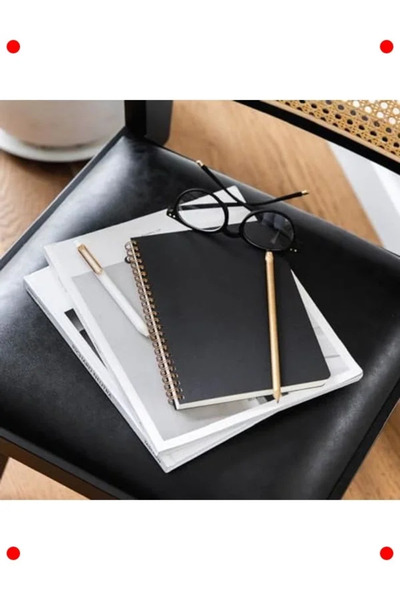 markentegra دفتر ملاحظات مربع بغلاف أسود من الكرافت مقاس A5، 70 ورقة