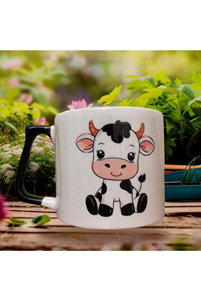 GameFruy Cute Cow Double Sided B Printed Mug - Ceramic Tea, Coffee Gift Cup Black Luxury