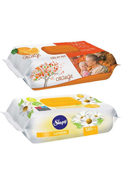 Sleepy Set 2x Napkins Orange & Chamomile 240 pcs, soft texture, waterproof lid