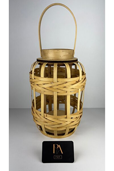 Palpe Ahşap Fener Mumluk Şamdan Dekoratif Obje Biblo Süs Eşya Salon Aksesuar ...