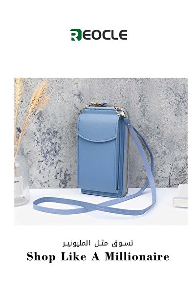 REOCLE Women's Crossbody Bag Leather Cell Phone Purse Wallet Clutch Wallet wi...