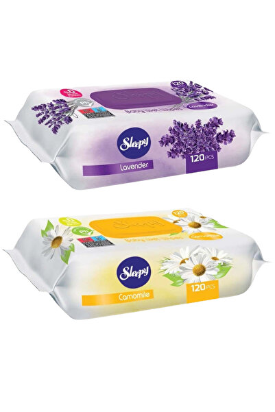 Sleepy Set 2x Wet Napkins 240 pcs, Lavender & Chamomile, with airtight lid