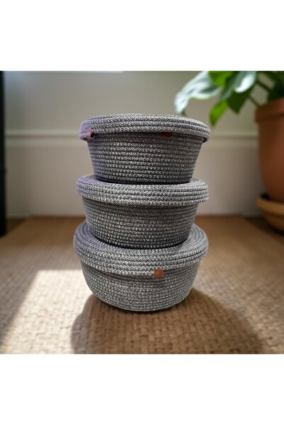 myistasyon "tarzınızı evinize yansıtın" Baby, Children's Room, Bathroom Wicker Organizer Storage Box Toy Basket with 3 Lids