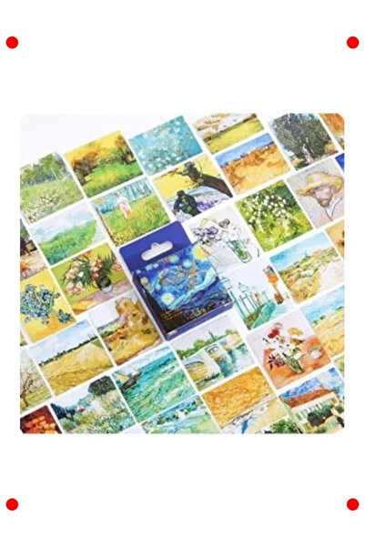 markentegra مجموعة ملصقات ذات طابع فني - تصميم فان جوخ 45 قطعة