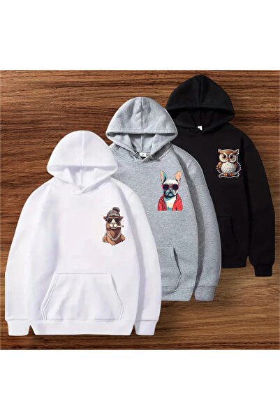 NewCabin سترة قصة فضفاضة ذات القلنسوة المكونة من ثلاث قطع تبدأ يومًا بعد يوم ...