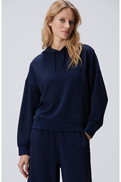 Network Lacivert Kapüşonlu Sweatshirt