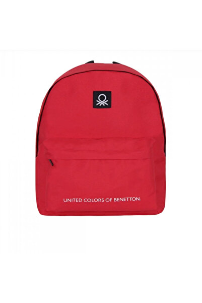 United Colors of Benetton Basic School Backpack Red