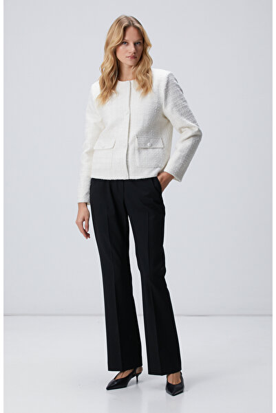 Network Kırık Beyaz Kısa Mont