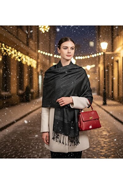 STS Women's Jacquard Shawl with Paisley Pattern, Soft, Comfortable, Breathable, Windproof Scarf for Home and Going Out