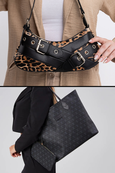 torime حقيبة كتف نسائية كبيرة الحجم منقوشة مع تفاصيل حزام