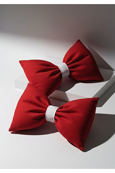 FARCY 2-Piece Luxury Linen Set Bow-Shaped Decorative Pillow with Filling Bow-Shaped Gift Pillow Cushion (2 Pieces)