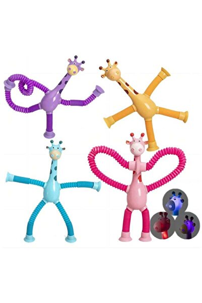 COOYA Telescopic Suction Cup Giraffe Toy, Ever-Changing Giraffe Telescopic Tube Suction Cup Toys,Decompres