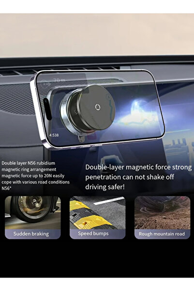 Generic Magnetic Car Mount Mobile Phone Holder Vacuum Adsorption 360° Rotation Super Strong Suction