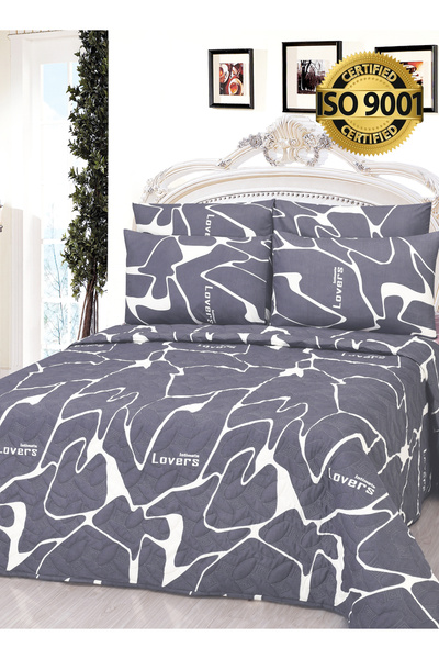 Master Home Textile Microfiber Floral Bedspread Set, Fits 200 x 200 cm Bed, 6...