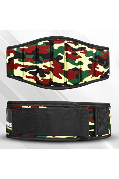 MGL SPORTS Weight Lifting Neoprene Belt –( X-LARGE ) Adjustable Back Support | Camo Multi-Color
