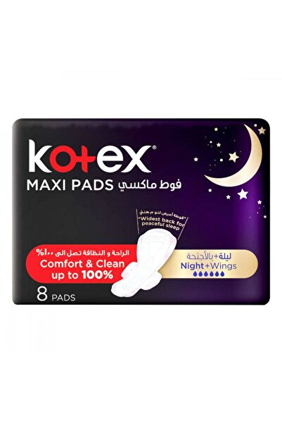 Kotex Sanitary Napkin Maxi Protect Night + Wings 8 Pads