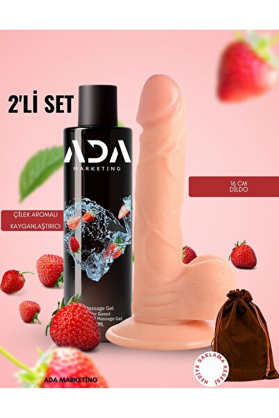 Ada Marketing 150 ml kayganlaştırıcı jel ve 16 cm yapay penis – gerçekçi yapı, rahat kullanım seti