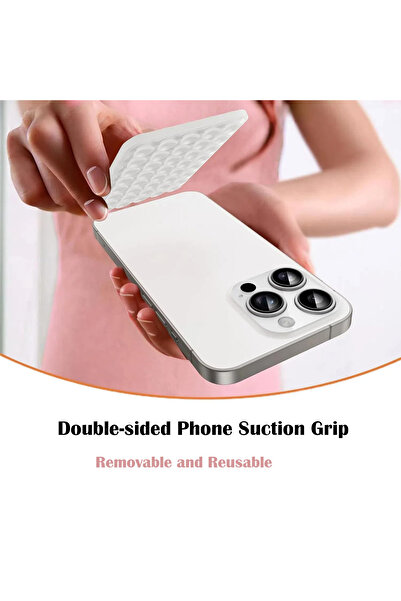 Blythornix Adhesive Silicone Cell Phone Wall Mount, Shower Suction Phone Case Mounts, Car Mobile Holder 2 Packs