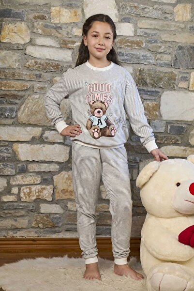 Cossy By Aqua 26452 Costum de pijama pentru fete, cu mâneci lungi, decolteu t...