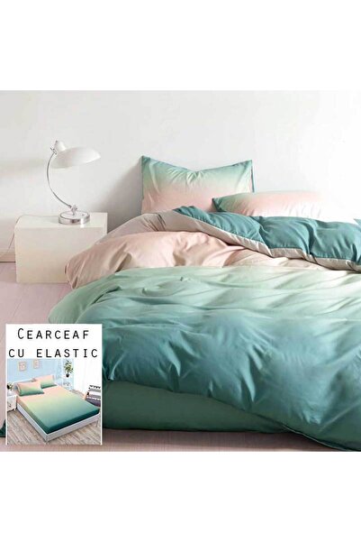 Patul Lenjerie de Pat, Bumbac Satinat, Pucioasa, 2 Persoane, Pat Dublu, 4 Pie...