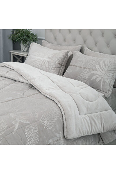 sadir Roma Velvet Winter Double Bedspread Set - 6 Pieces