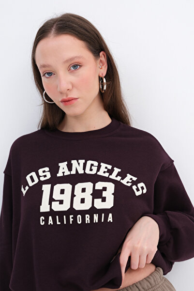 Addax Los Angeles Printed Sweatshirt S10564