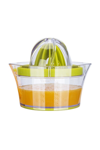 fun zone Generic 14-Ounce Manual Hand Squeezer Juicer With Built-in Measuring Cup And Grater - Green 14x9x14c