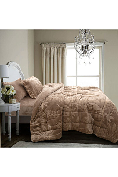 sadir Linda Luxury Velvet Winter Duvet Set, Single and a Half, 4 Pieces
