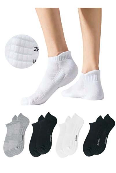 Lullaxx 4 أزواج من جوارب الكاحل الرياضية للرجال - قطن، ماصة للرطوبة، للرياضة/...