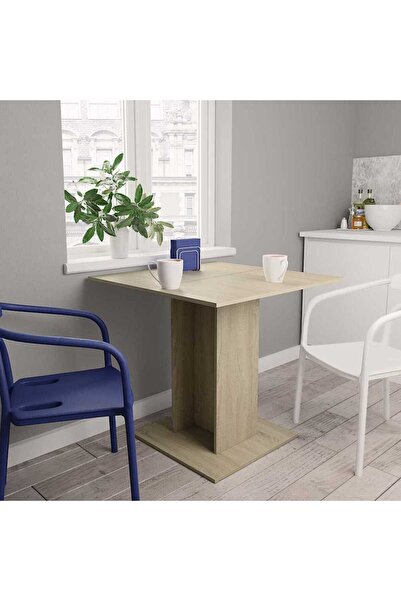 vidaxl Dining Table Sonoma Oak 80x80x75 cm Engineered Wood