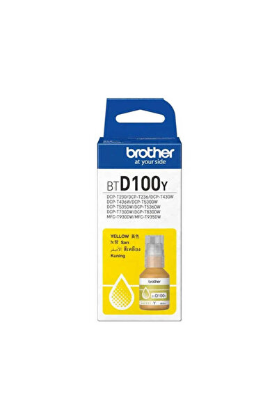 Brother BTD100Y Orijinal Ultra Yüksek -rimli Sarı Mürekkep