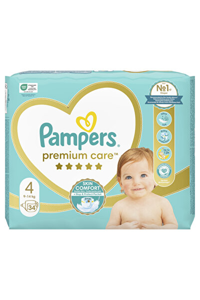 Pampers Premium Care Value Pack Minus, Size 4, 9-14 kg, 34 pcs