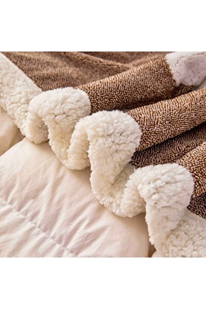 Cocolino 3D Fur Blanket – Soft, Warm and Elegant, Butterfly Print, 200×230 cm-Brown