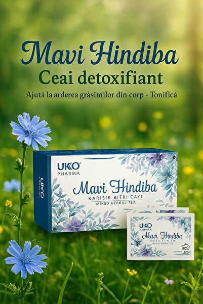 UKO PHARMA MAVI HINDIBA ceai detoxifiant cu extract din plante naturale cu ex...