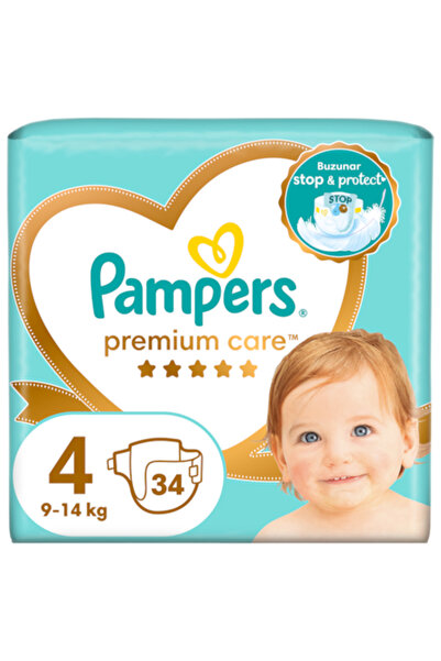 Pampers Premium Care Value Pack Minus, Size 4, 9-14 kg, 34 pcs