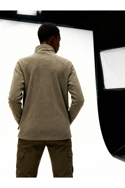 Dechers Men's Extreme Windproof Outdoor Full Zip Fleece Jacket with Pockets E223