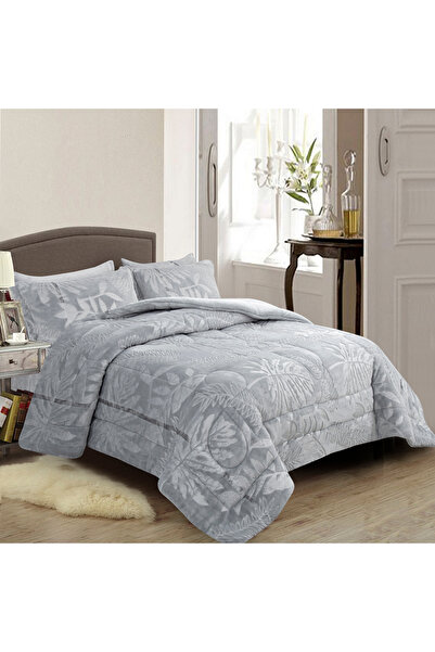 sadir Roma Velvet Winter Double Bedspread Set - 6 Pieces