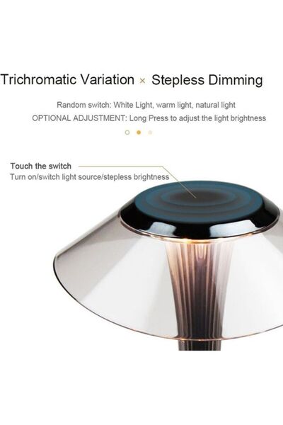 COOYA Small Waist LED Table Lamp Grey