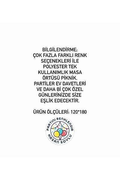 Partini Renklendir Lüks Turuncu Masa Örtüsü, Çok Amaçlı, Kullan-At 180x120 Cm