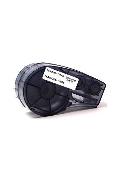 Brady M21-750-488 Equivalent Label Cassette Black on White 19.1mm X 6.4m