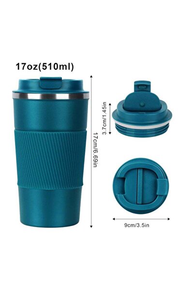 COOYA Coffee Mug 17oz - Insulated Coffee Travel Mug Spill Proof with Leakproof Lid Vacuum Stainless Steel